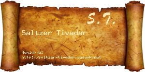 Saltzer Tivadar névjegykártya