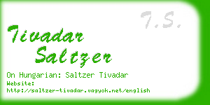 tivadar saltzer business card